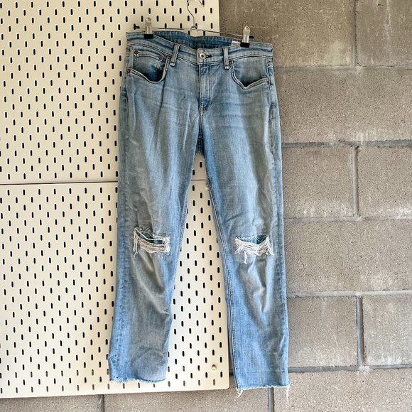 RAG & BONE Mid-Rise Straight Leg Jeans - Picture 1 of 4